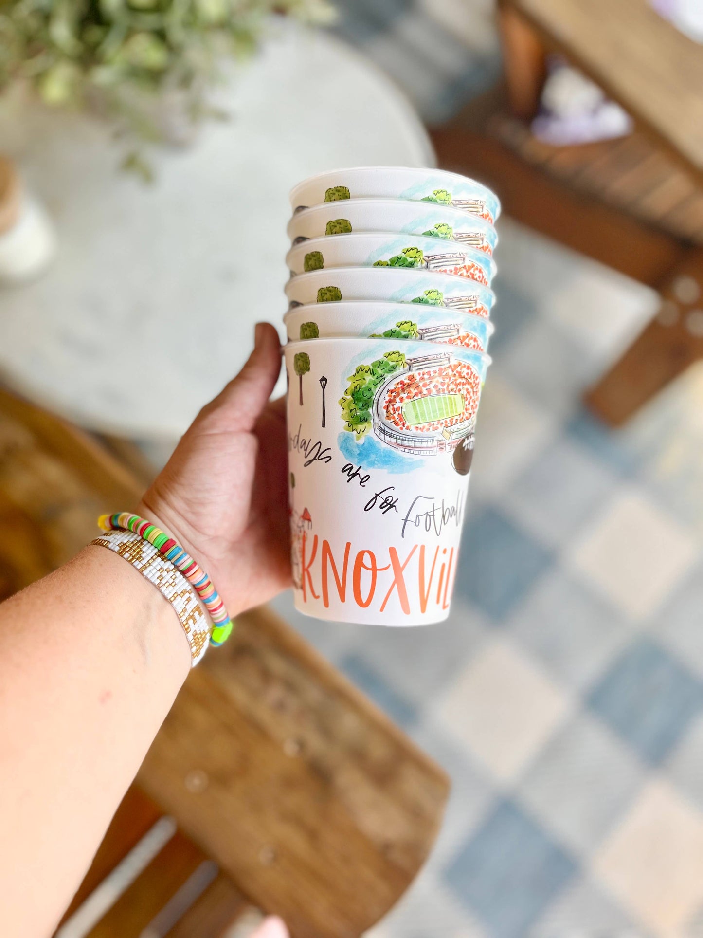 Knoxville Reusable Cups - Tailgaiting - Set of 6