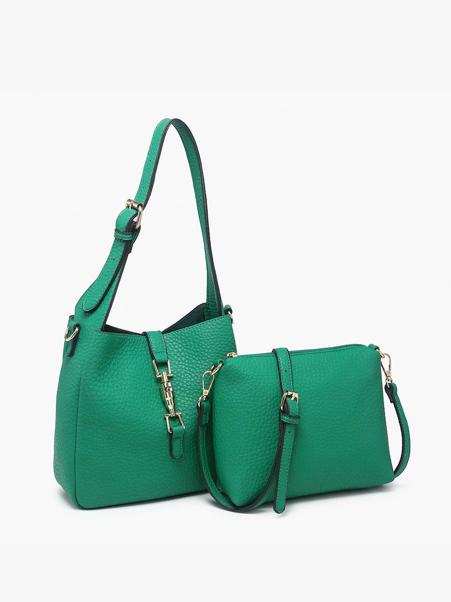 Agnes Classic Satchel w/ Press Lock & Inner Bag