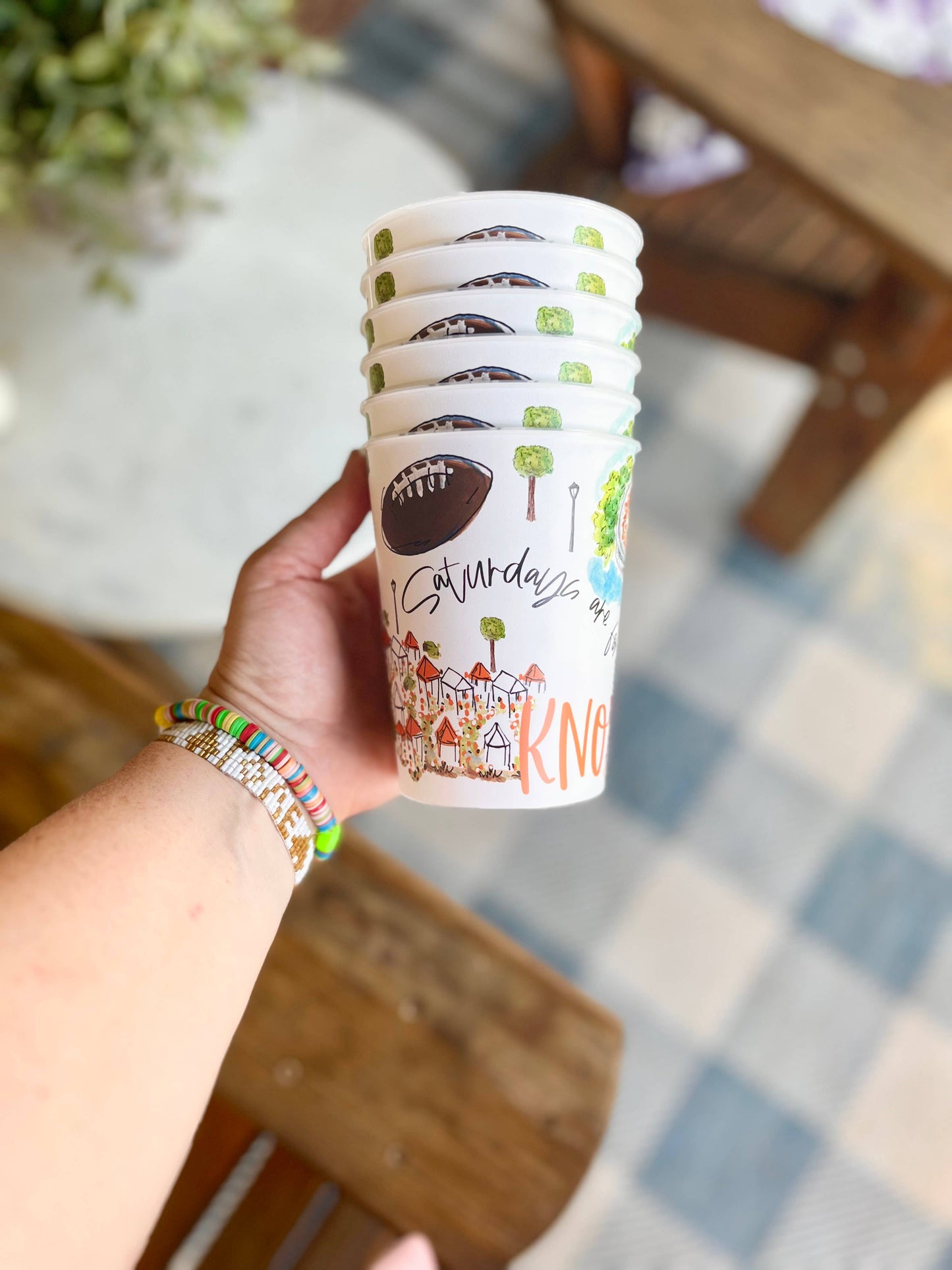 Knoxville Reusable Cups - Tailgaiting - Set of 6