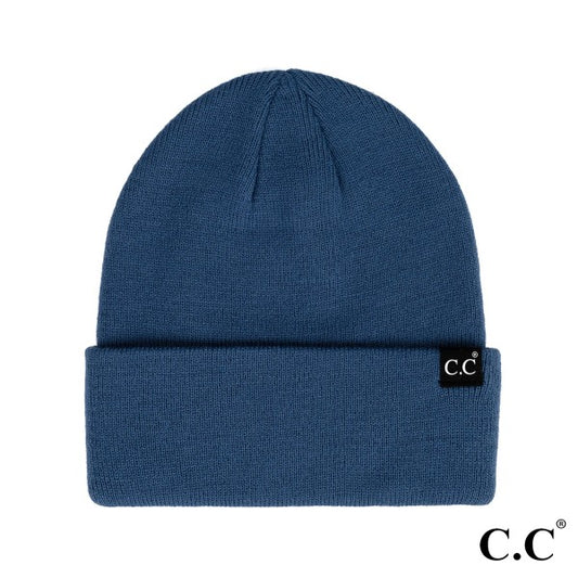 Unisex Solid Cuff Beanie Hat