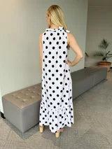 Polka Dot Max with tie neck