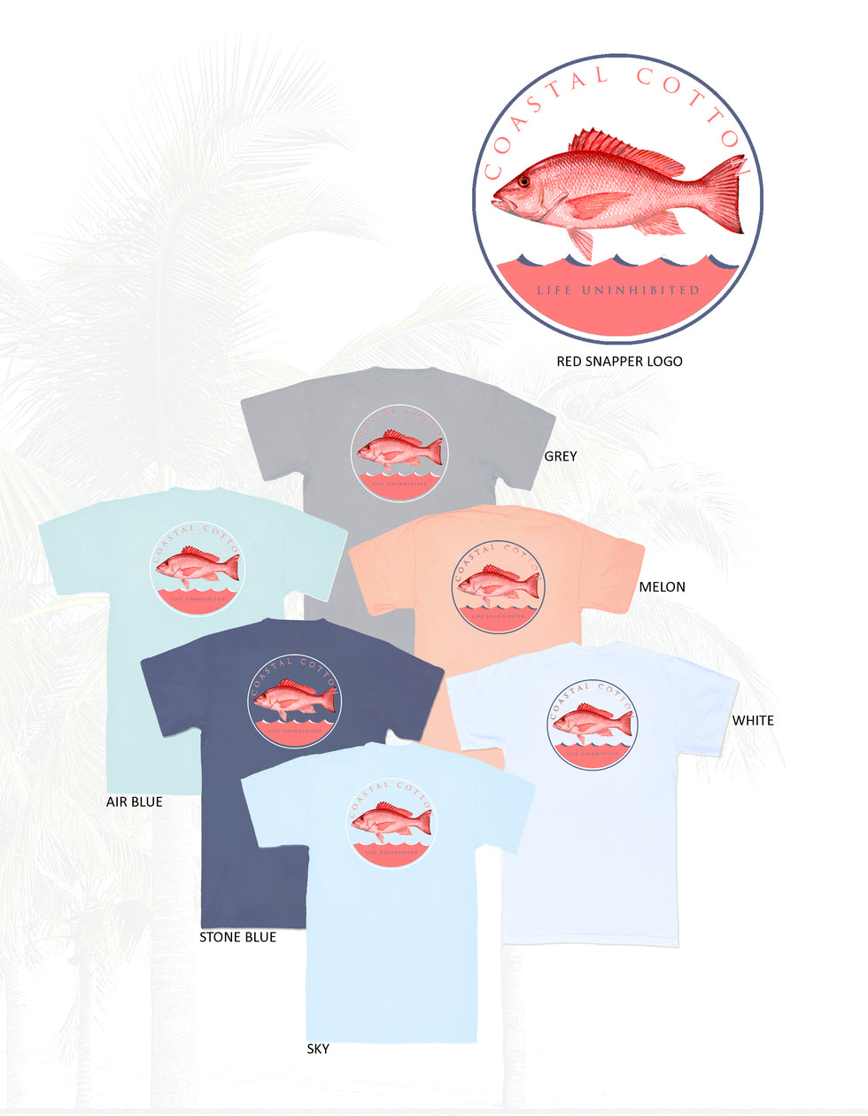 Air Blue Red Snapper short Sleeve tee