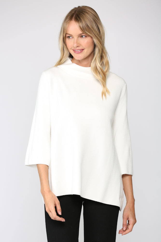 Our Favorite Mock Neck Bell Sleeve Sweater - Pink, Blue, French Blue, Cream & Dusty Orange