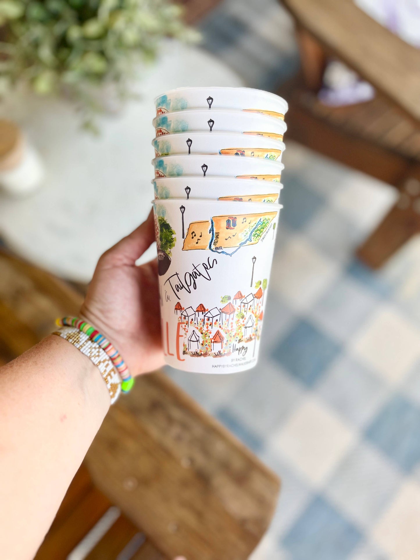 Knoxville Reusable Cups - Tailgaiting - Set of 6