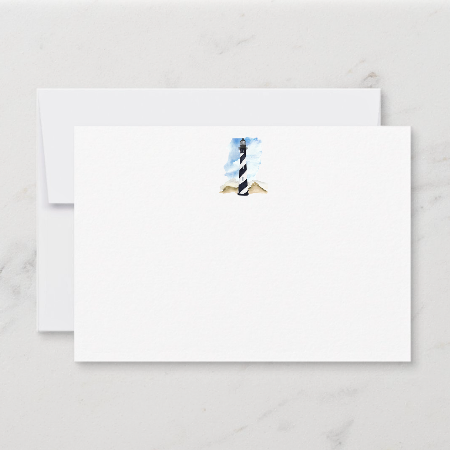 So Thoughtful Gifts - Lighthouse Flat Notecard - Set of 15