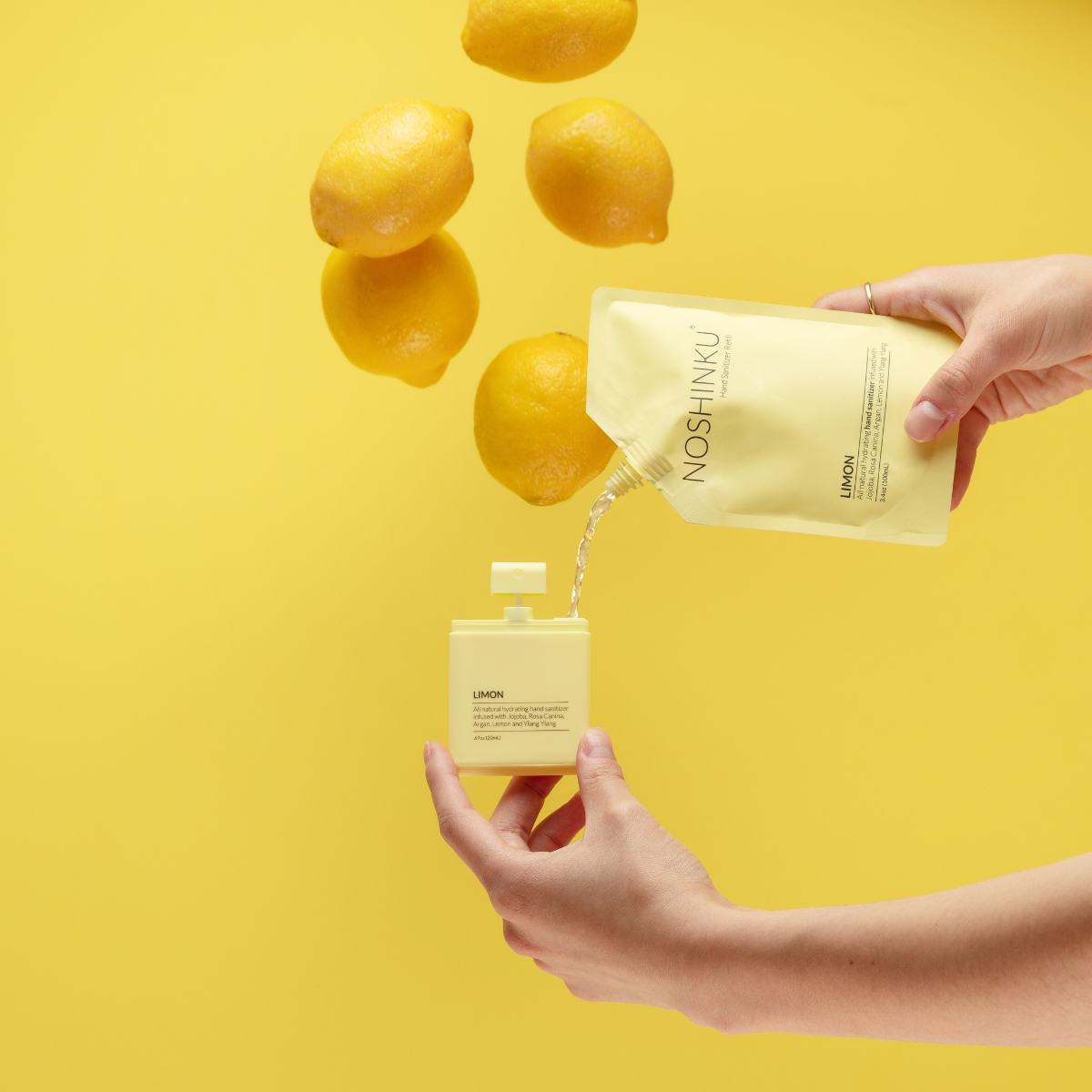 Refillable Lemon Moisturizing Pocket Sanitizer