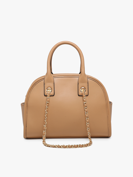Beth Dome Satchel w/ Chain Strap