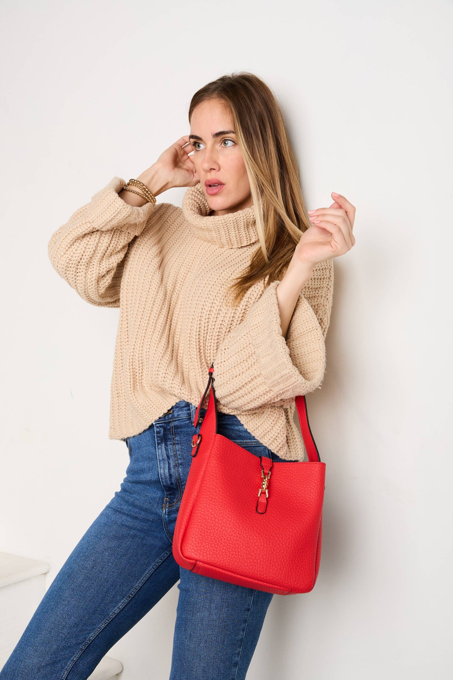 Agnes Classic Satchel w/ Press Lock & Inner Bag