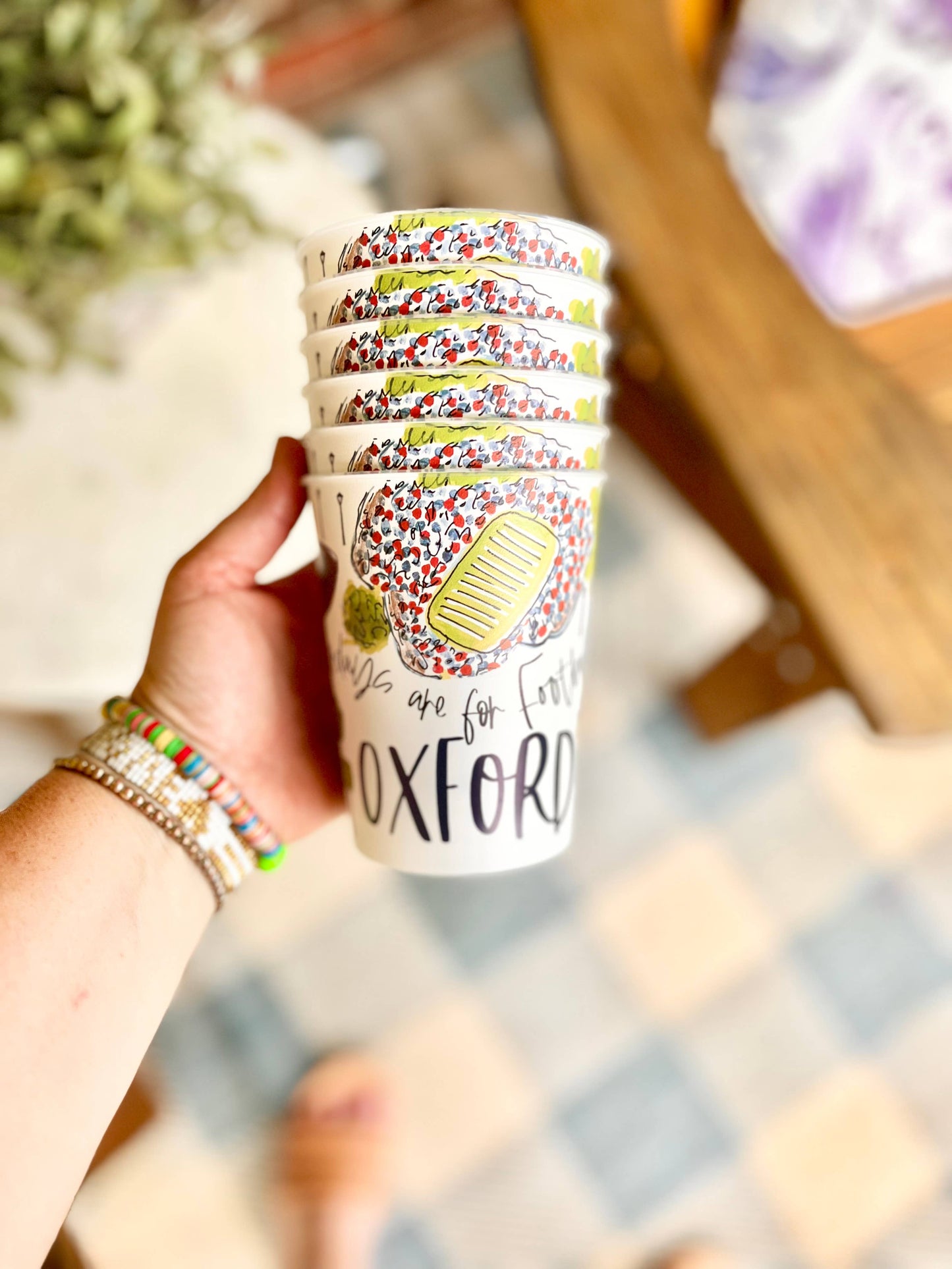 Oxford Reusable Party Cups - Tailgating - Set of 6