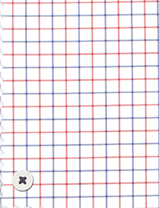 Patriotic Check Cotton/Spandex Long Sleeve Woven