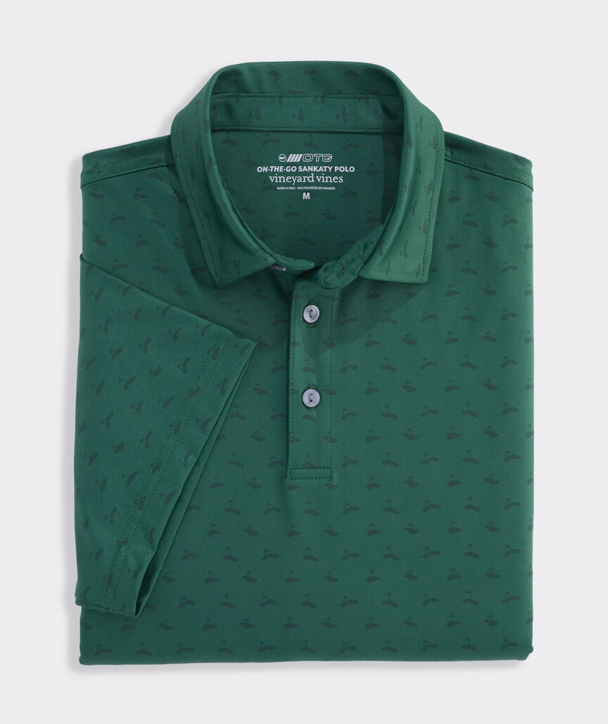 Printed Sankaty Golf Polo in Greens in Charleston Green
