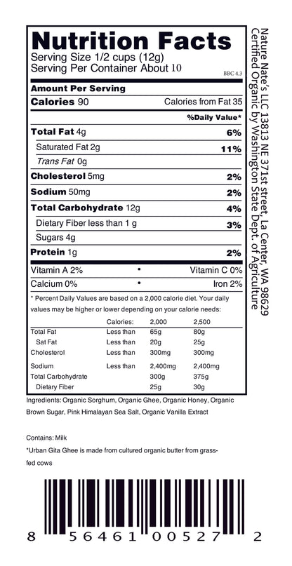 Nature Nate's LLC - Organic Popped Sorghum Brown Butter Caramel