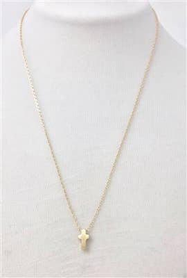 What's Hot - Gold Cross 16"-18" Necklace