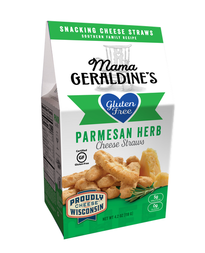 Mama Geraldine's - 4.2 oz.  Gluten Free Certified Parmesan Herb Cheese Straws