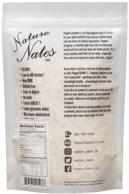 Nature Nate's LLC - Snack-ORAC Black Popped Sorghum Avocado Oil & Pink Himalayan
