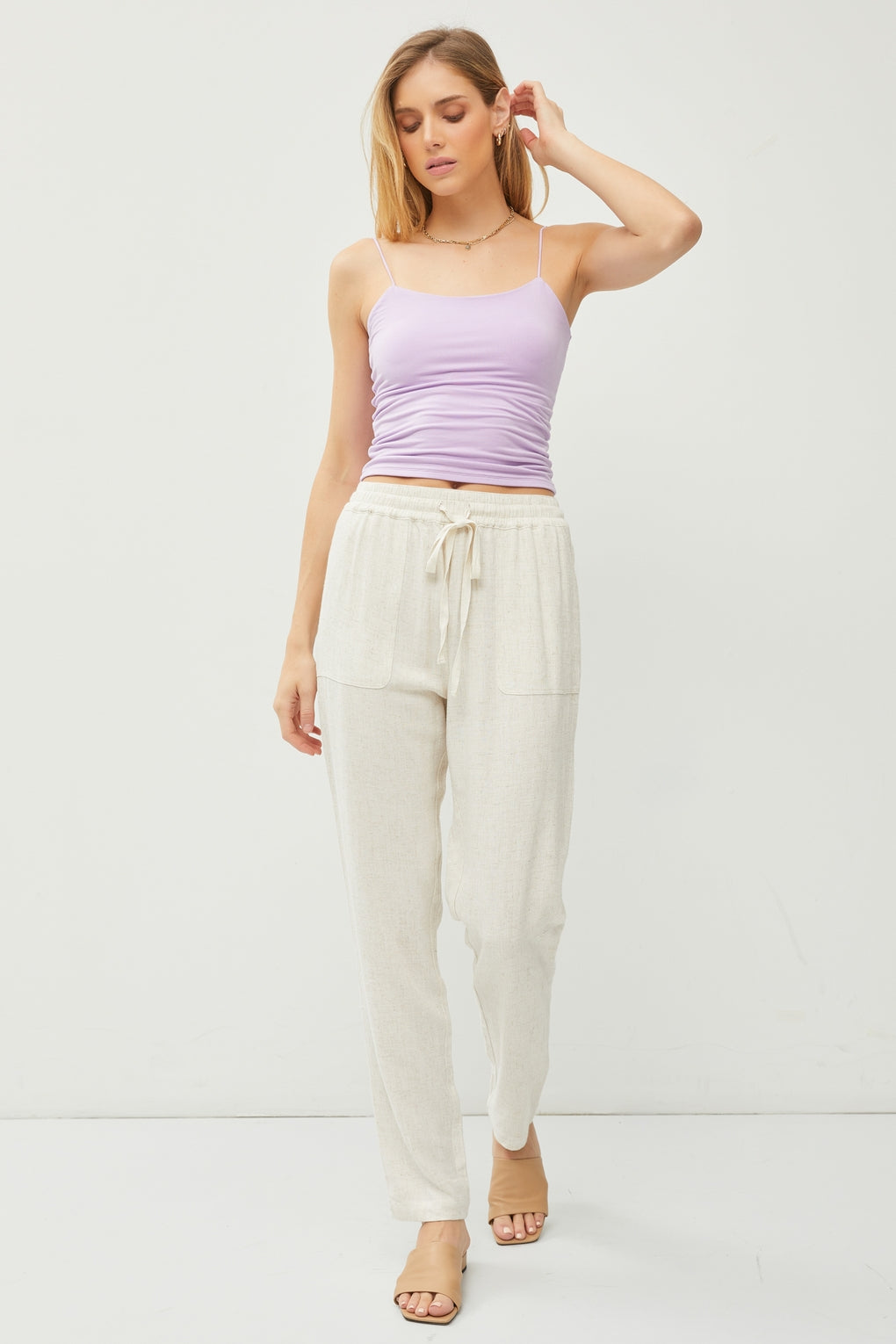 Linen Drawstring Joggers