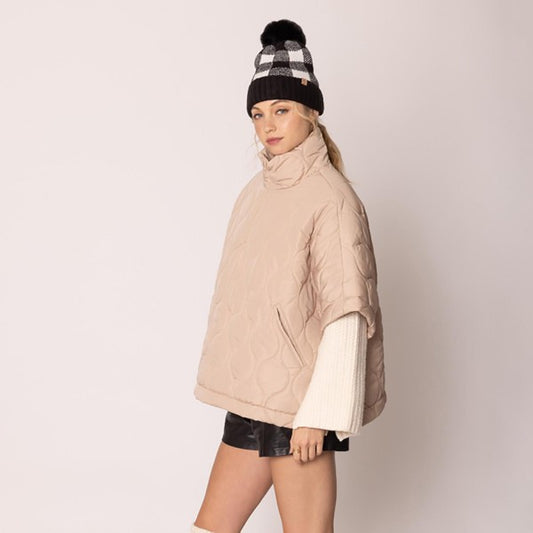 Quilted Poncho 1/4 ZIP