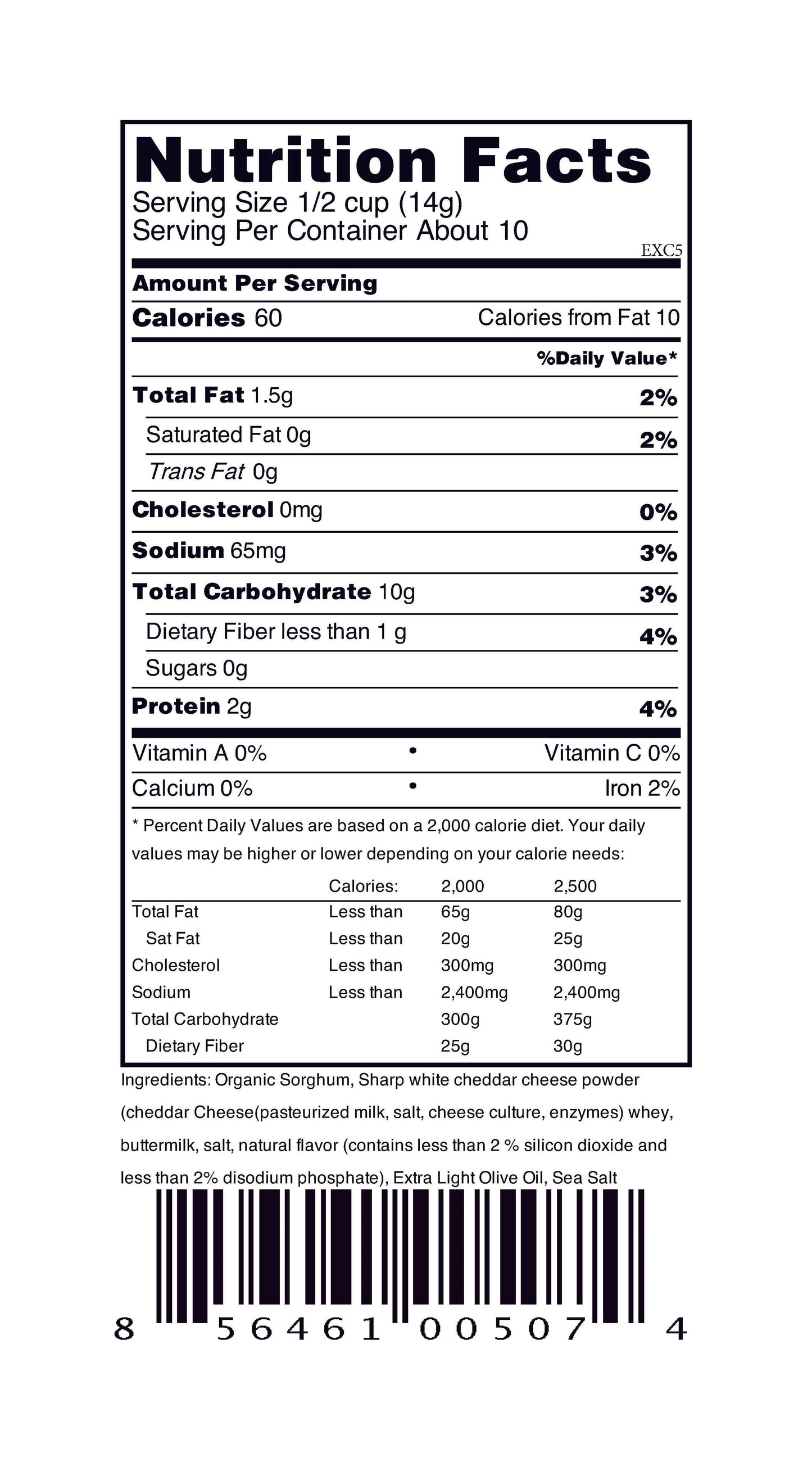 Nature Nate's LLC - Popped Sorghum Extremely Cheezy
