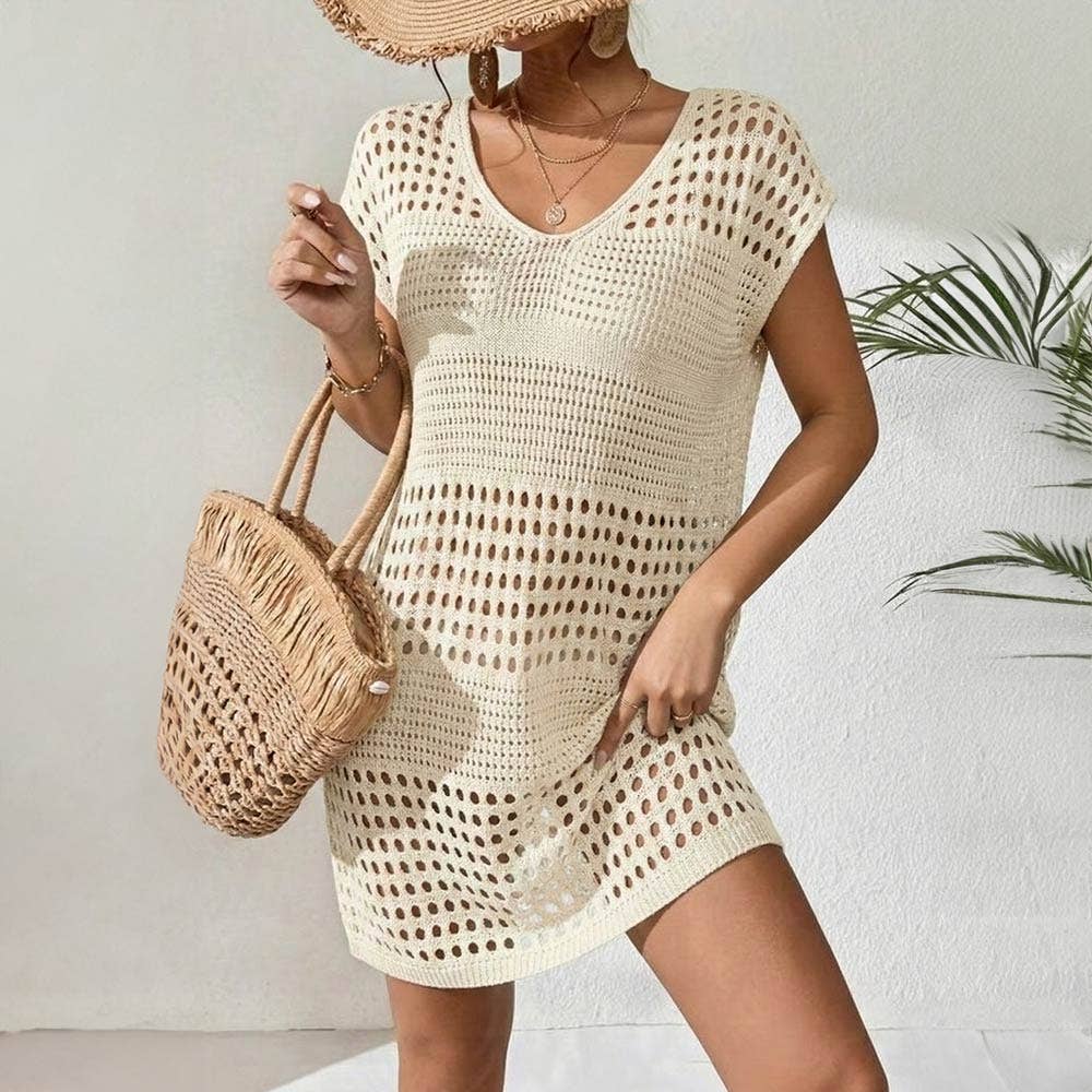 Boho Crochet Beach Cover Up Poncho