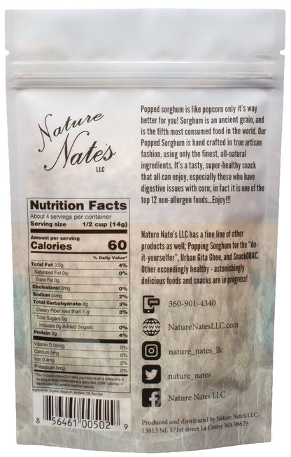 Nature Nate's LLC - Popped Sorghum Avocado Oil & Sea Salt