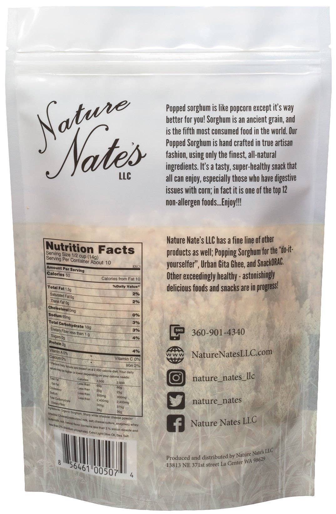 Nature Nate's LLC - Popped Sorghum Extremely Cheezy