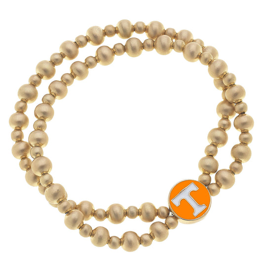 Canvas Style - Tennessee Volunteers 2-Row Ball Bead Stretch Bracelet