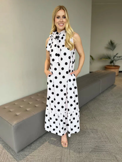 Polka Dot Max with tie neck