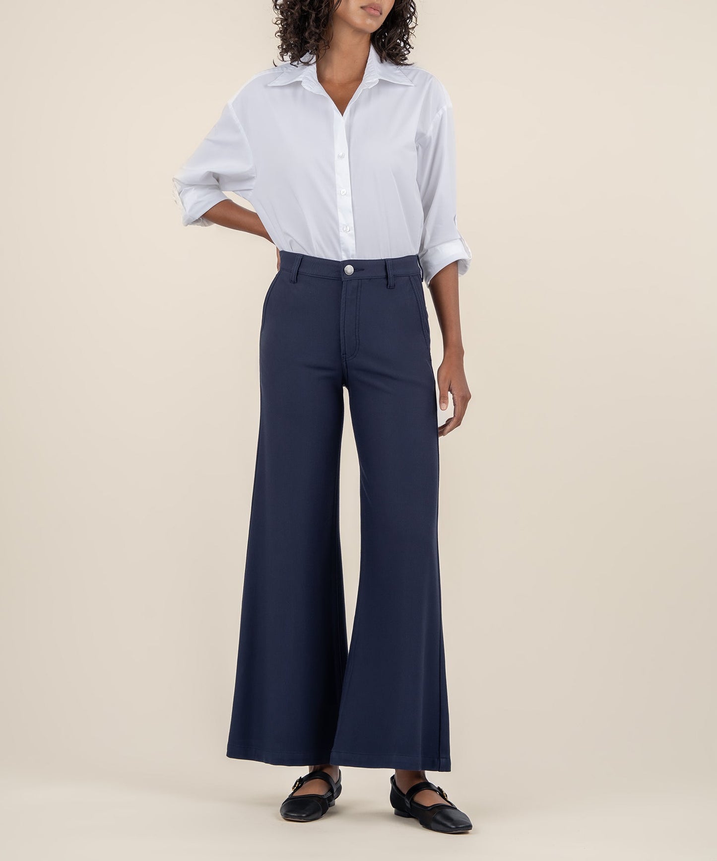 Meg Ponte High Rise Wide Leg Trouser by KUT