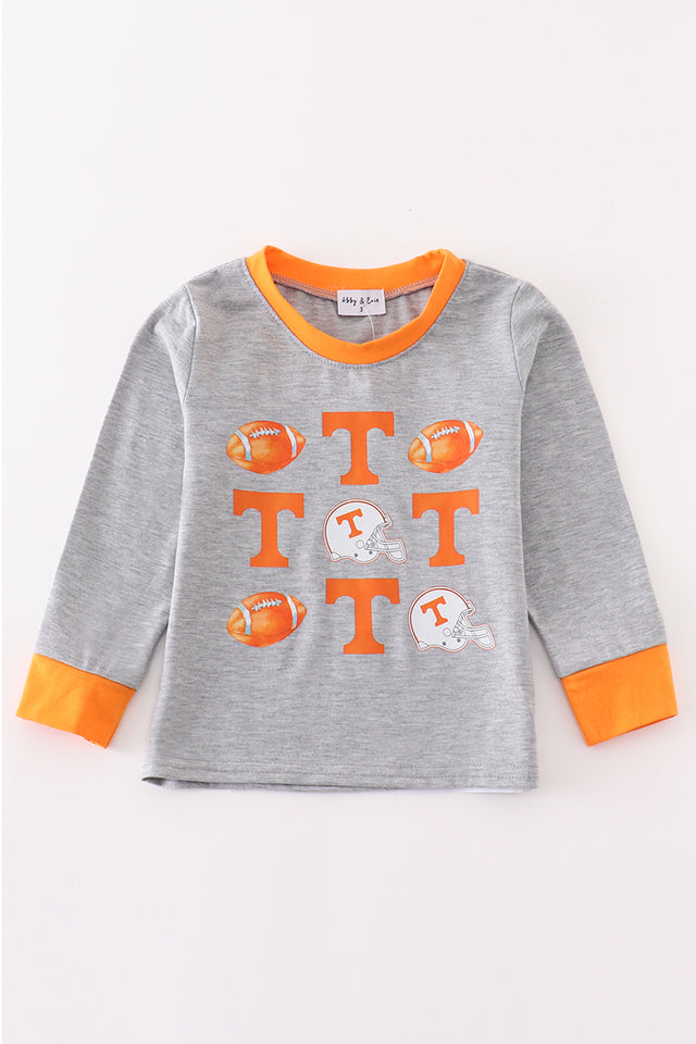 GREY TENNESSEE FOOTBALL BOY TOP