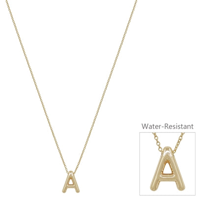 Bubble Textured Initial Necklace