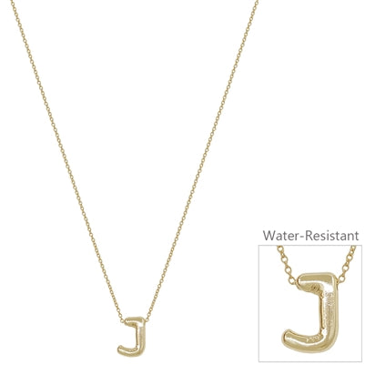 Bubble Textured Initial Necklace