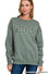 "WEEKEND" PRINTED FLEECE ROUND NECK SWEATSHIRTS