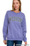 "WEEKEND" PRINTED FLEECE ROUND NECK SWEATSHIRTS