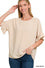 Zenana Woven Airflow Ruffle Sleeve Top