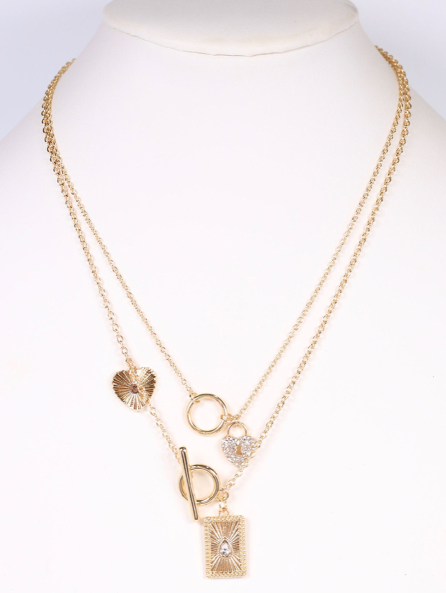 Tipton Layered Charms Necklace - Caroline Hill Jewelry