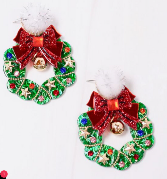 Pom Pom Wreath Earring - Caroline Hill Jewelry