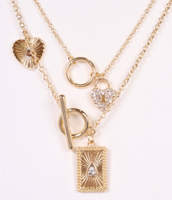 Tipton Layered Charms Necklace - Caroline Hill Jewelry