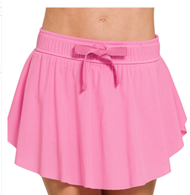 RUFFLE HEM TENNIS SKIRT WITH HIDDEN INNER POCKETS -