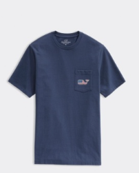 VV Whale Pocket Short Sleeve Tee in Blue Blazer