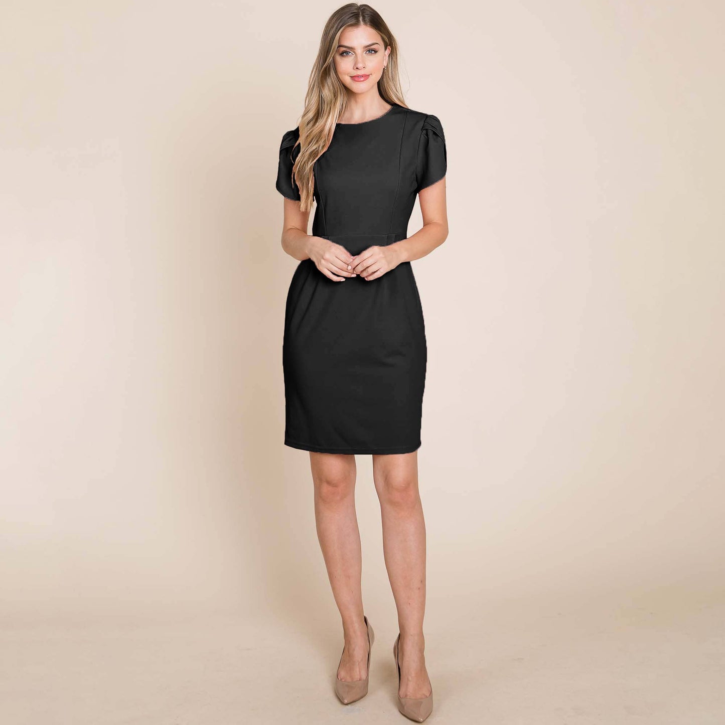 ROLYPOLY - Puff Short Sleeve Bodycon Dress