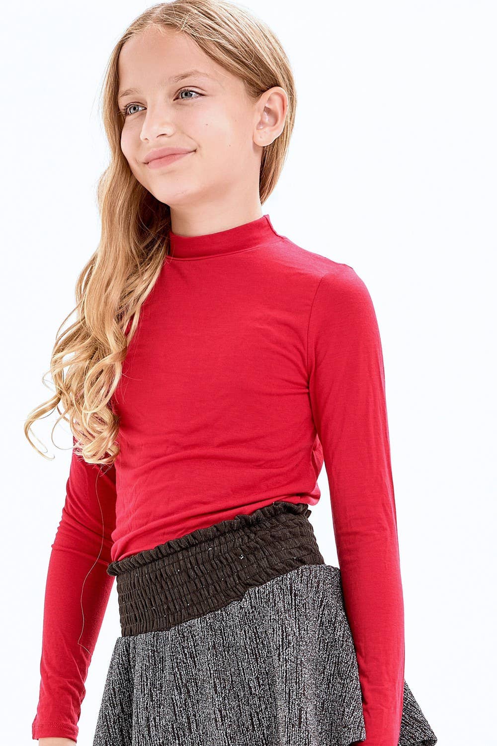 Good Girl - Mock Neck Long Sleeve Modal Knit Top