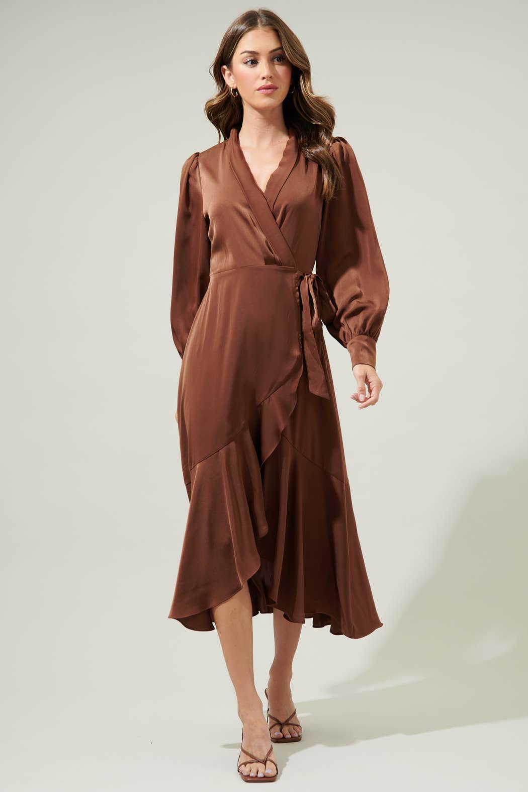 Ophelia Wrap Midi Dress