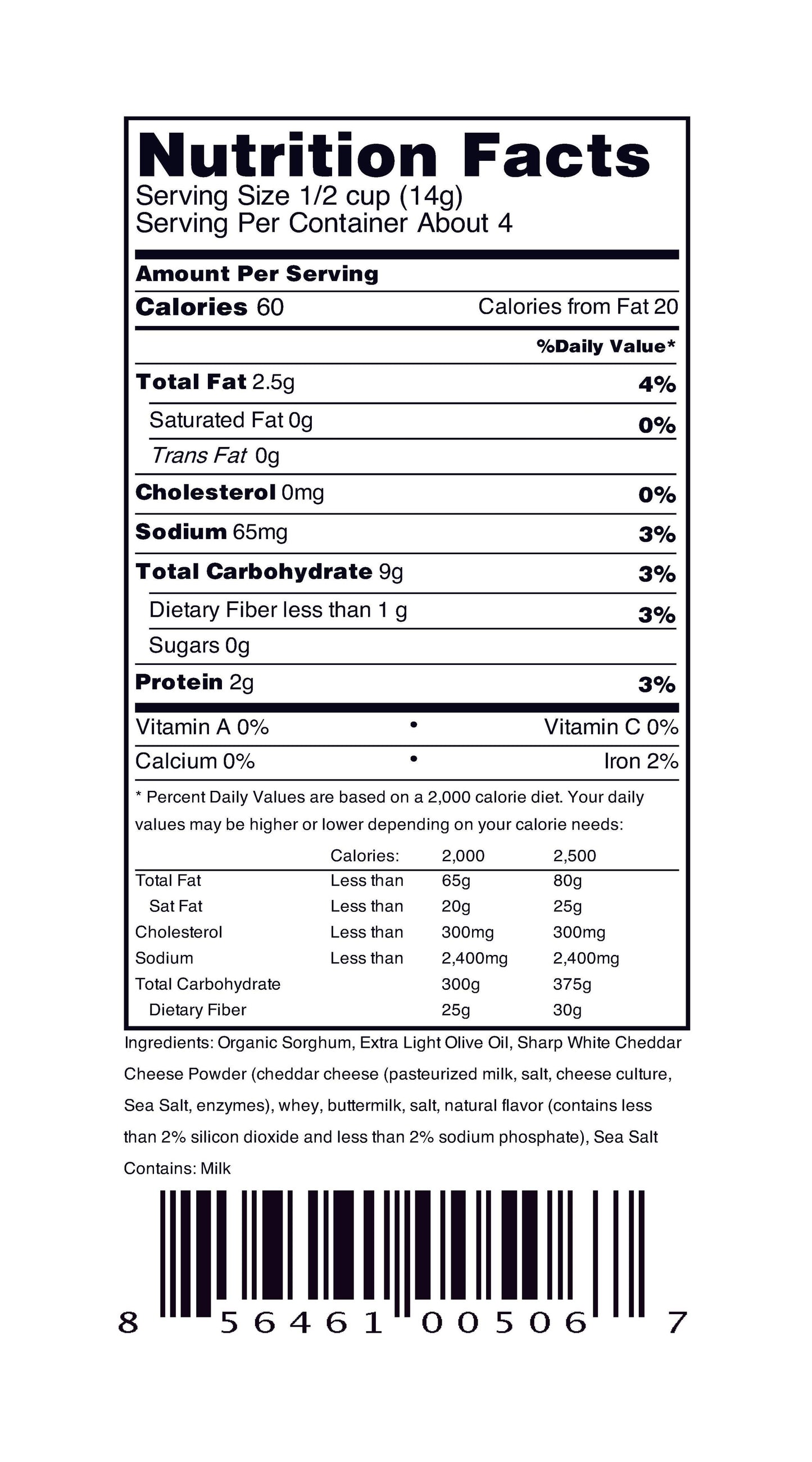 Nature Nate's LLC - Popped Sorghum Extremely Cheezy