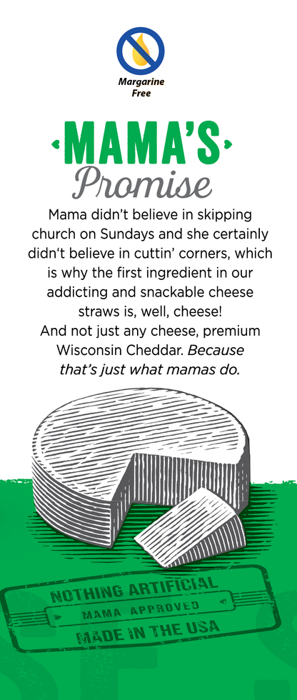 Mama Geraldine's - 4.2 oz.  Gluten Free Certified Parmesan Herb Cheese Straws