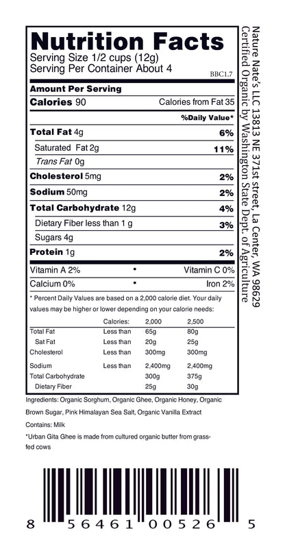 Nature Nate's LLC - Organic Popped Sorghum Brown Butter Caramel