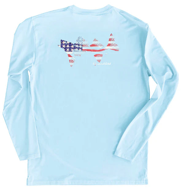 Ice Blue Flag Performance SS Tee