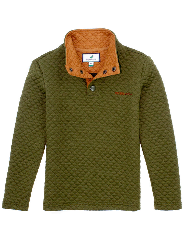 Properly Tied Club Pullover - Olive